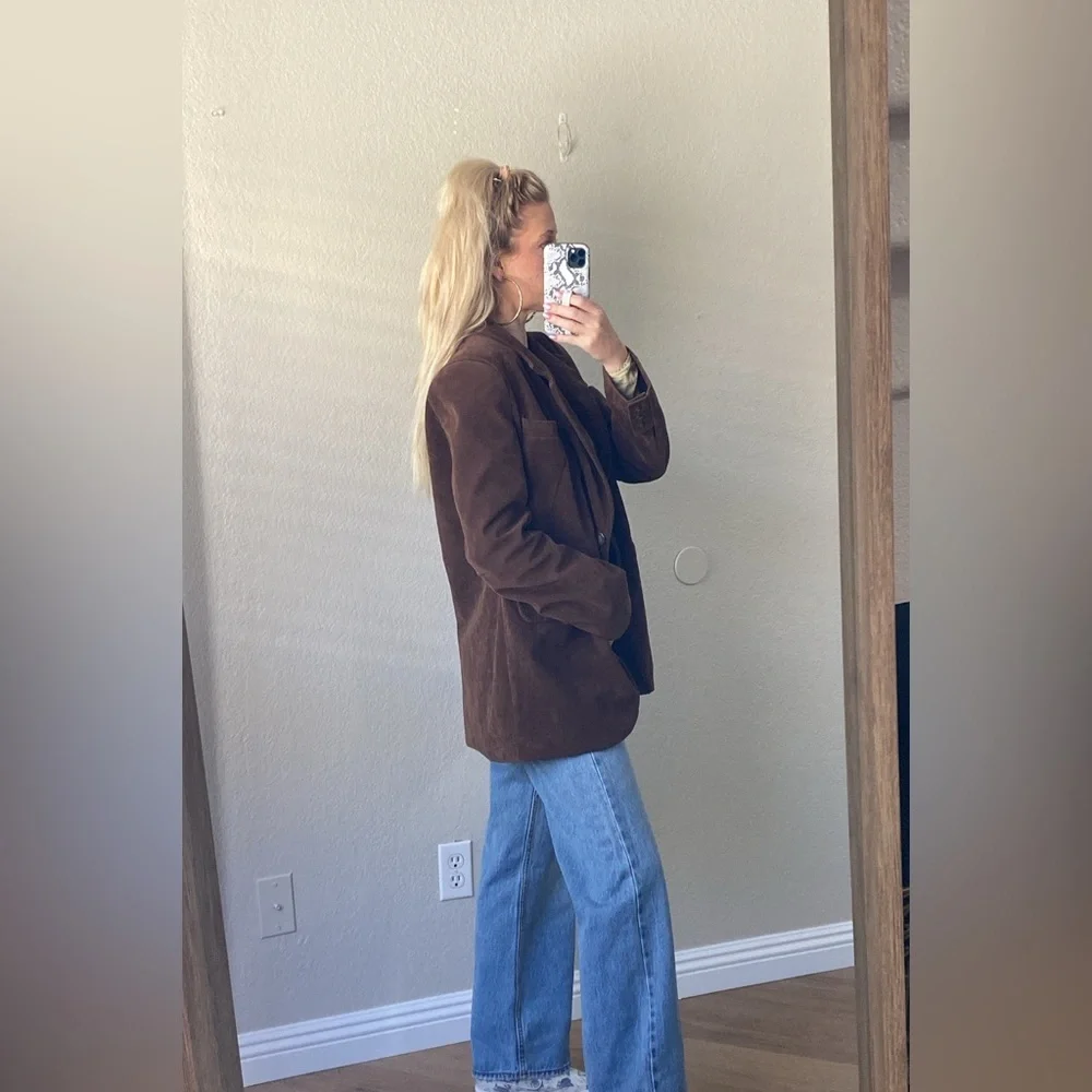 NEW Free People Paper Cut Faux Suede Blazer